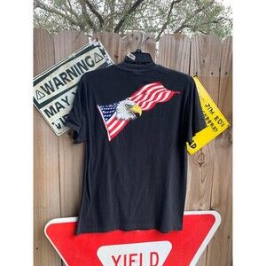 Vintage 90s Air Force Reserve Single Stitch American Flag Eagle Tshirt Size L